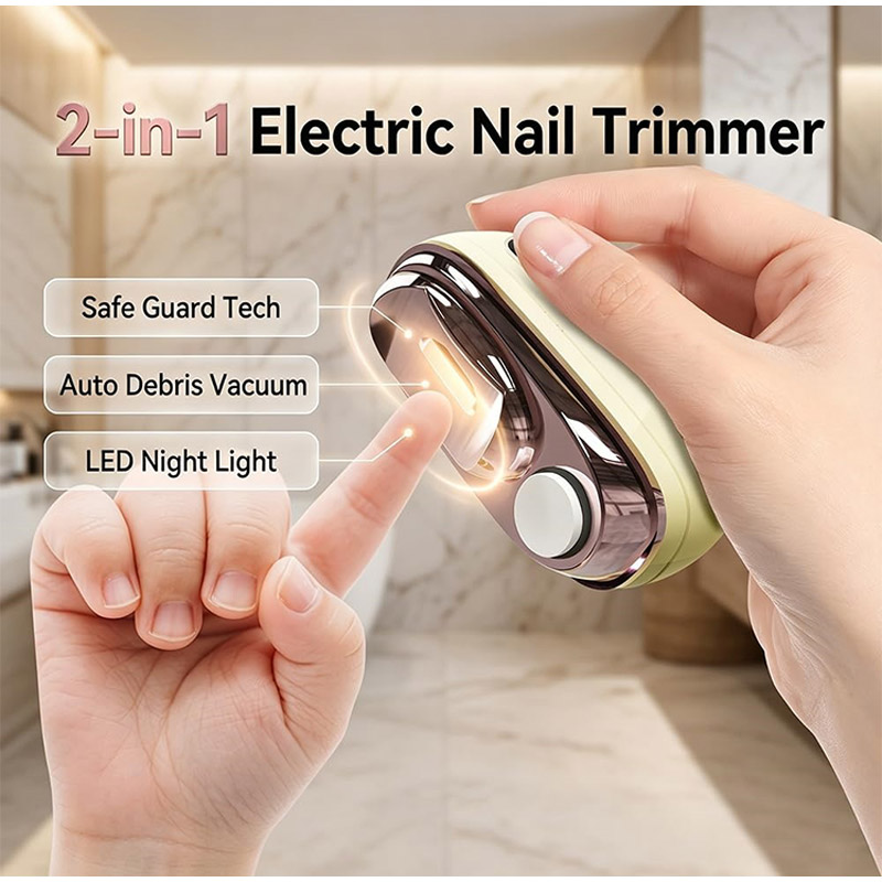 Smart Home Devices - 2-in-1 Intelligenter Elektrischer Nagelknipser & Polierer,