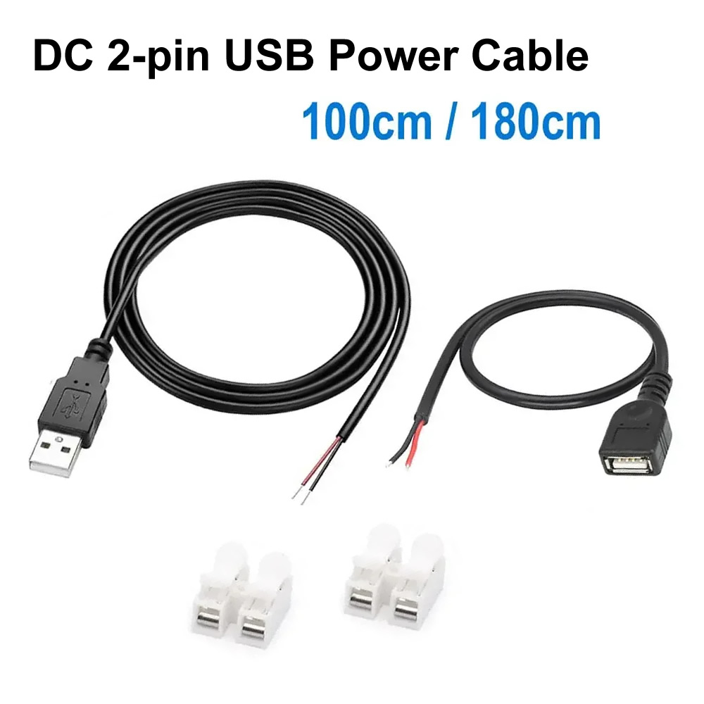 Smart Power Strip - DC 2-poliges USB-Stromkabel, USB-Stecker, Buchse auf