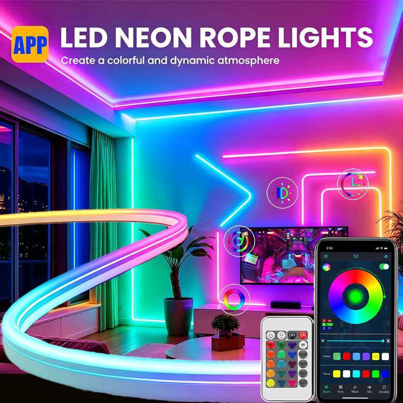 Smart Power Strip - Intelligenter USB-betriebener RGB Neon LED-Lichtstreifen Dimmbar