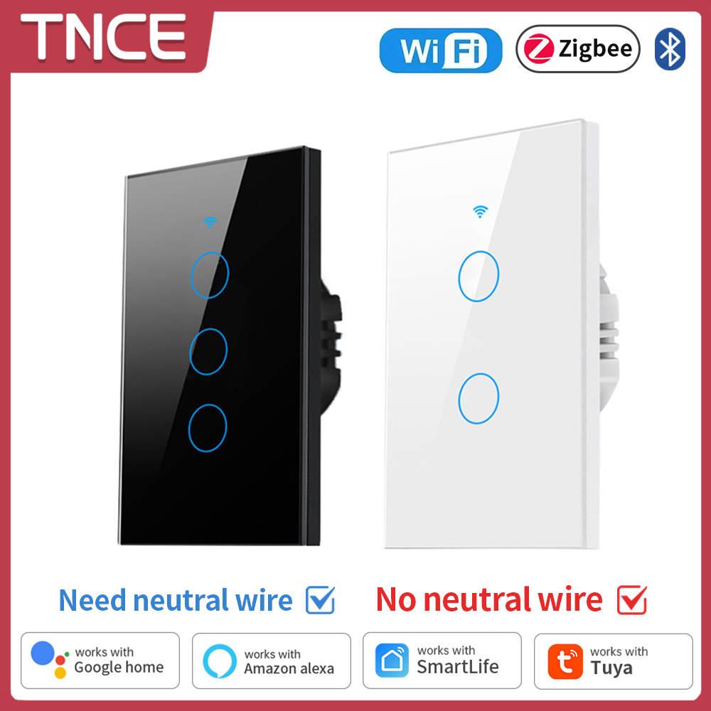 Smart Home Networking - TNCE Tuya WiFi/Zigbee Smart Lichtschalter, Neutralleiter/Kein
