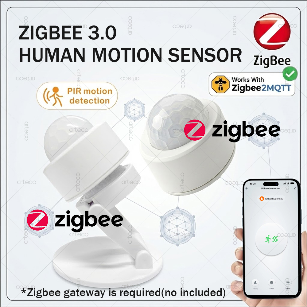 Smart Home Security - Zigbee 3.0 Mini-PIR-Bewegungssensor, Infrarot-Körperdetektor, Sicherheitsalarm, unterstützt