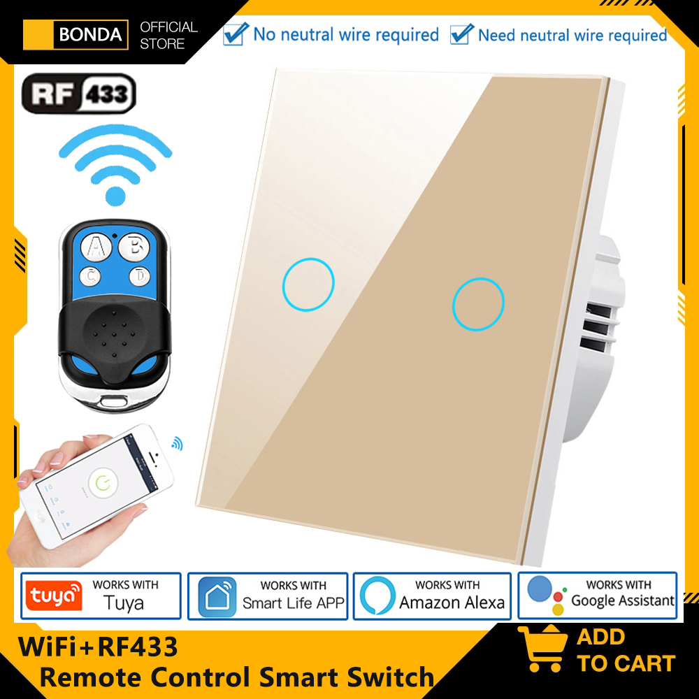 Smart Home Networking - Tuya EU WiFi+RF433 Smart Fernbedienung Schalter