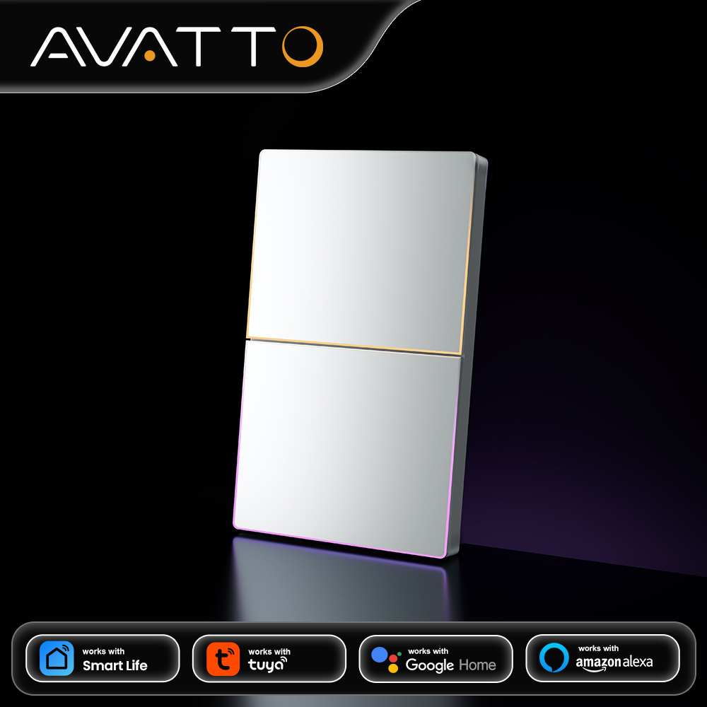 Smart Home Networking - AVATTO 1/2/3/4-fach WLAN-Smart-Lichtschalter, Kabelloser Wand-Großtastenschalter mit