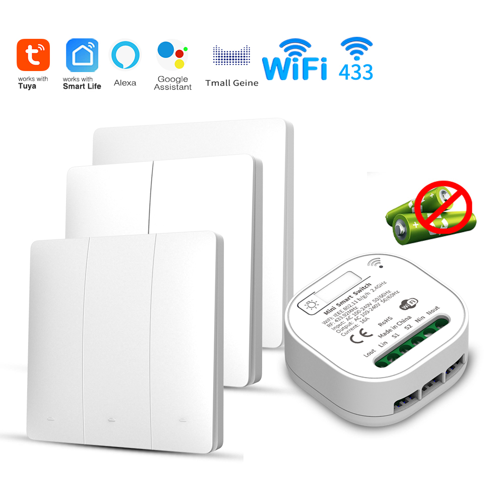 Smart Home Networking - Tuya WiFi Smart Selbstversorgender Lichtschalter, Kinetische