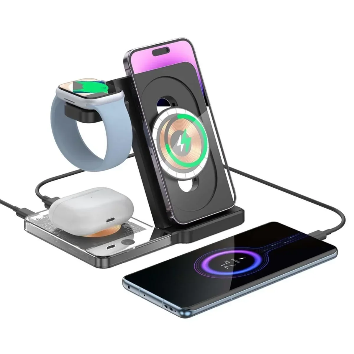 Smart Home Security - 15W MagSafe-kompatibler kabelloser Ladeständer - Schnellladestation