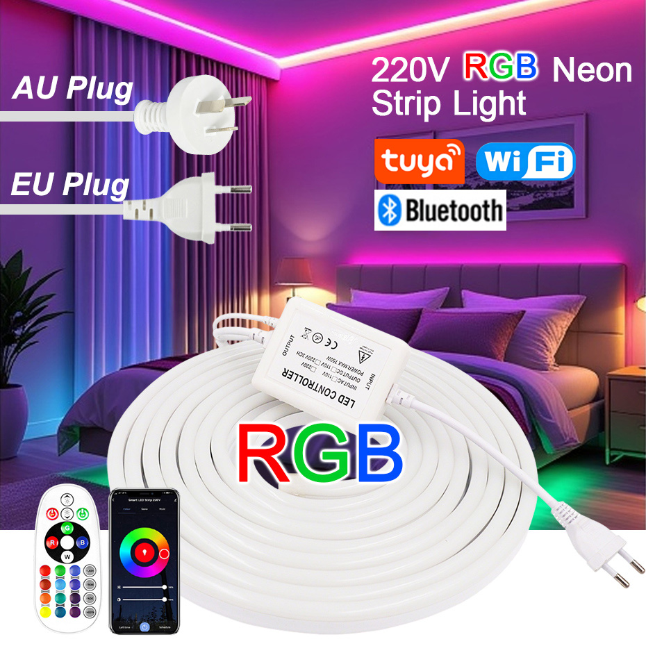 220V RGB LED Neonstreifen mit  – Smart Power Strip Bewertung und Preis