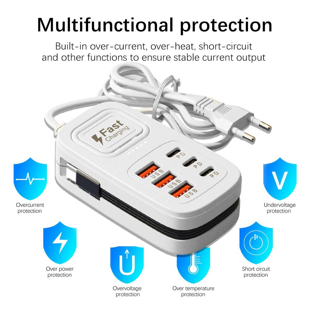 6-Port USB Schnell-Ladegerät S – Smart Power Strip Bewertung und Preis